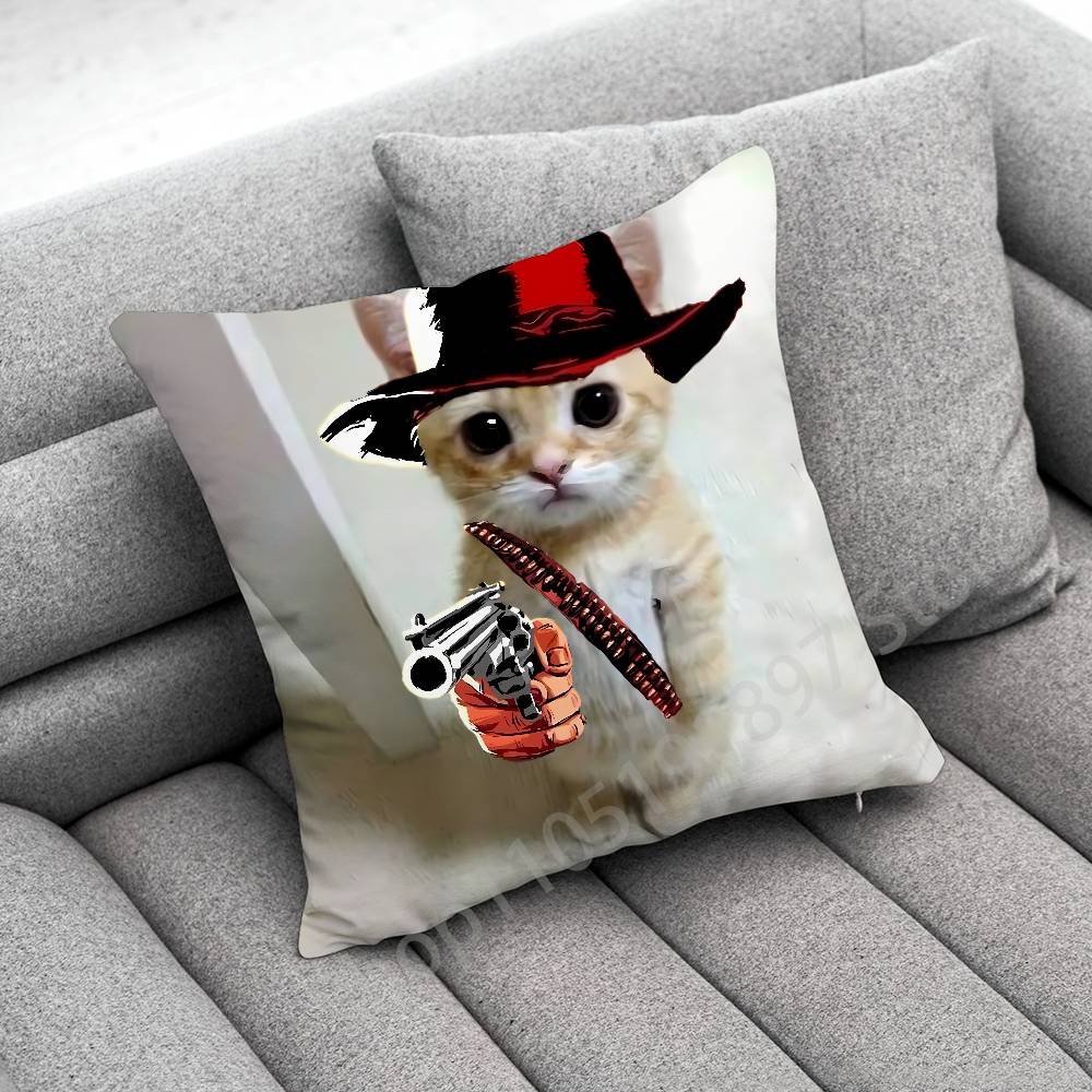 R-Red D-Dead Redemption Morgan Rdr2 Kissenbezug Für 45X45Cm 40X40Cm 55X55Cm 50X50Cm 30X30Cm Quadratisch Auto Kissenbezug Hülle