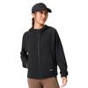 Li Ning Fitness Series Sports Casual Simple Hooded Solid Color Zip-Up Hoodie Women hoodies AWDV512-7