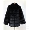 Autumn and winter new stand-up collar jacket, medium and long slim-fitting imitation fox hair thermal coat