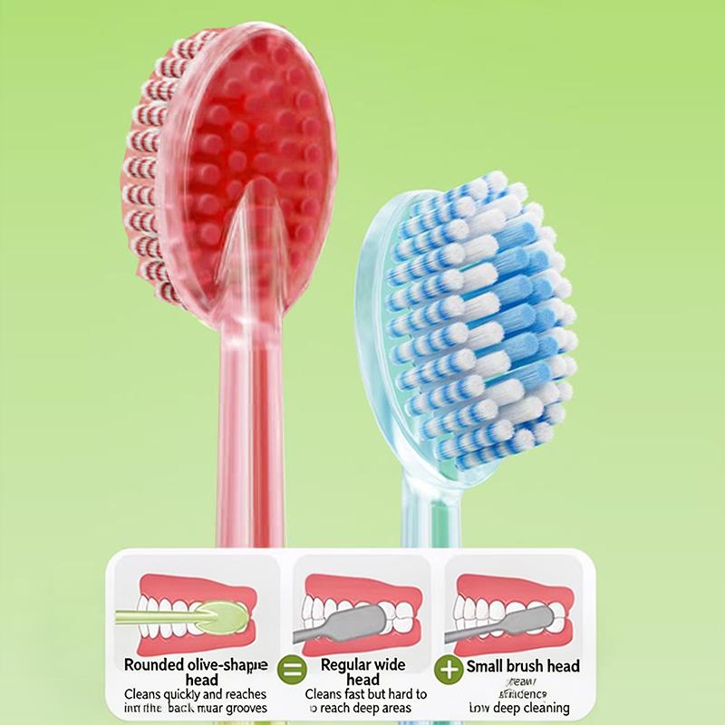 Two Soft-Bristled Toothbrushes For Teeth Whitening Suitable For Children And Adults Oral Care