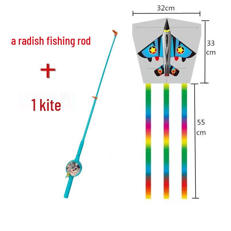 Weifang Traditional Handmade Fishing Rod Kite: Easy-to-Fly Outdoor Parent-Child Fun Kite for Adults & Children