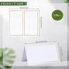 UrbanMingle Place Cards Pack of 120 - Small Tent Cards with Gold Foil Border
