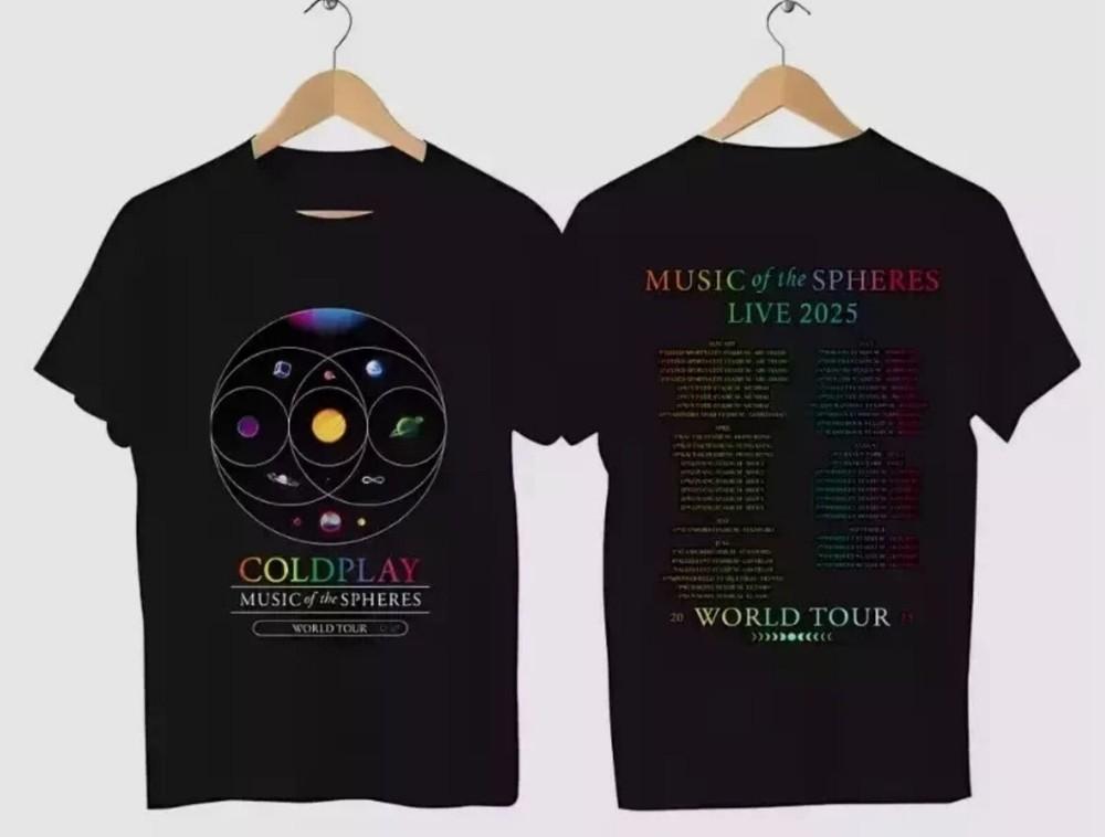 

SALE.!!! 2025 Coldplay World Tour T-Shirt For Fans Double Sided XL