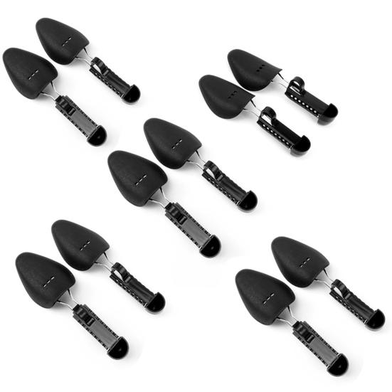 1 Pair Shoe Trees Adjustable Length Multi-holes Ultralight Matte Black Universal Anti-deformation Men Women Shoe Shape Supports Keepers