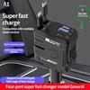 4 in 1 120W Fast Car Phone Charger Retractable Type-c Car Charger USB Car Charger for iPhone Android Galaxy Pixel TCL