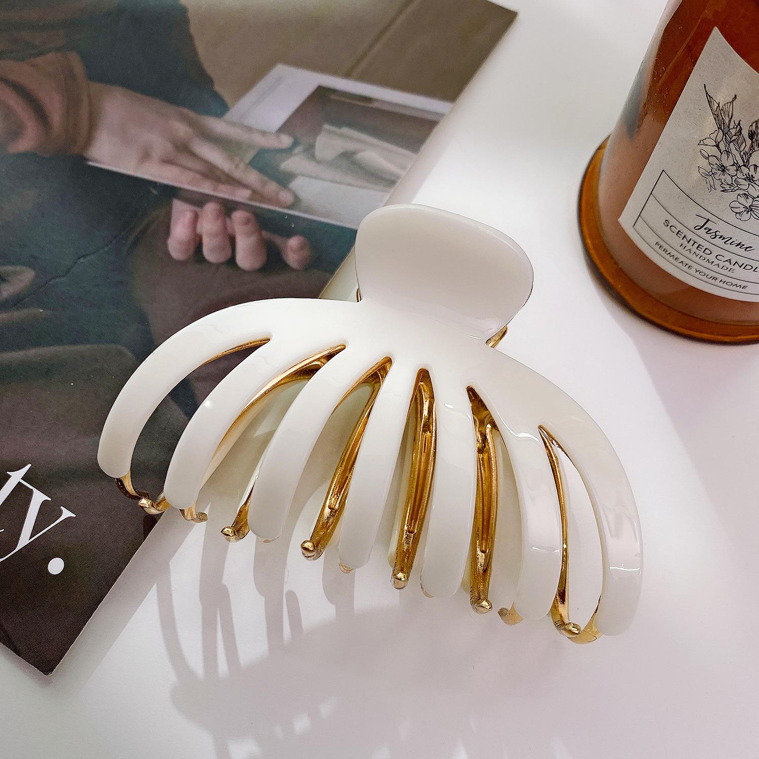 

Dovey Acetate Timeless Hair Clip Featuring Sophisticated Style And Unique Color Options Milk White