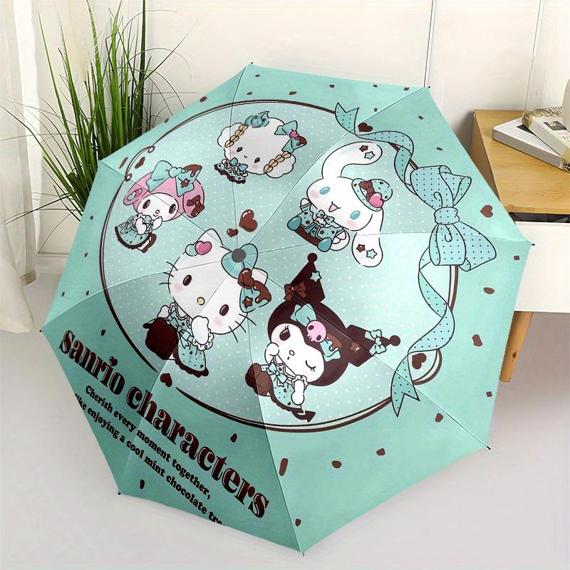

1pc Sanrio Characters: Cool Mint Chocolate Umbrella with Plastic Handle,Suitable for All Seasons Home Travel Outdoor UmbrellaSanlio280