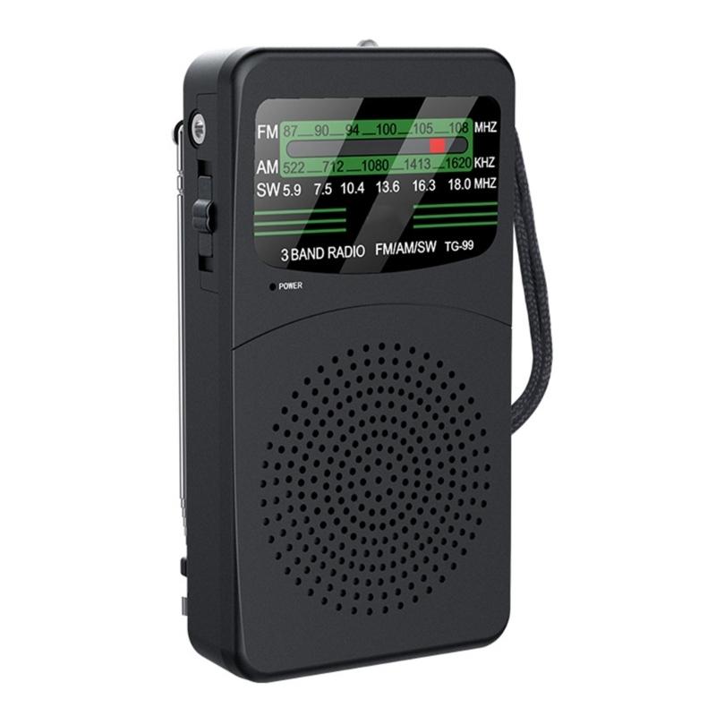 Pocket Sized Radio FM AM SW Reception LED Flashlights Headphone 3.5mm Plugs Ideal for Camping Hiking Daily Activity