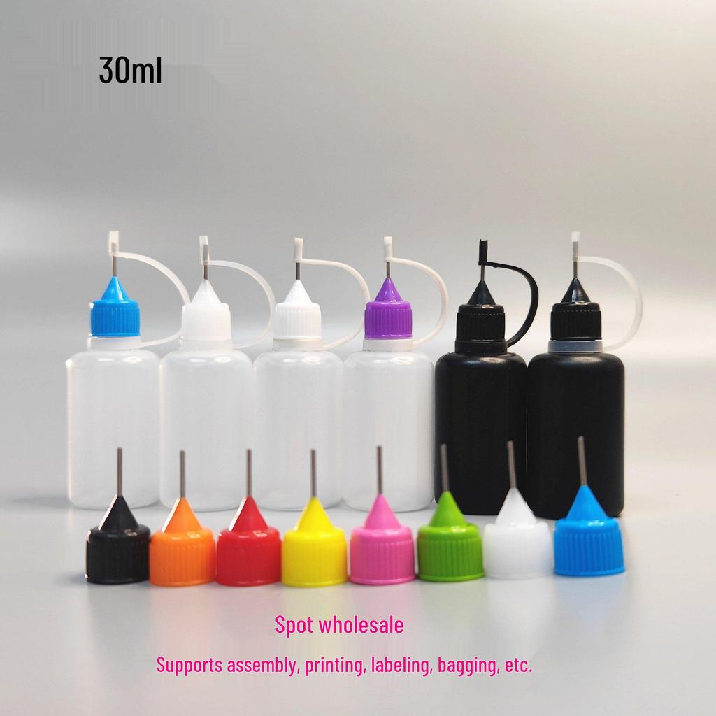 Semi-Transparent Black Needle Tip Oiler, Light-Proof 30ml Glue Dispensing Bottle