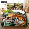 Running Tiger Bedding Set Duvet Cover Set 3d Three Piece Set Bedding Digital Printing Bed Linen Queen Size Bedding Set Fashion Design