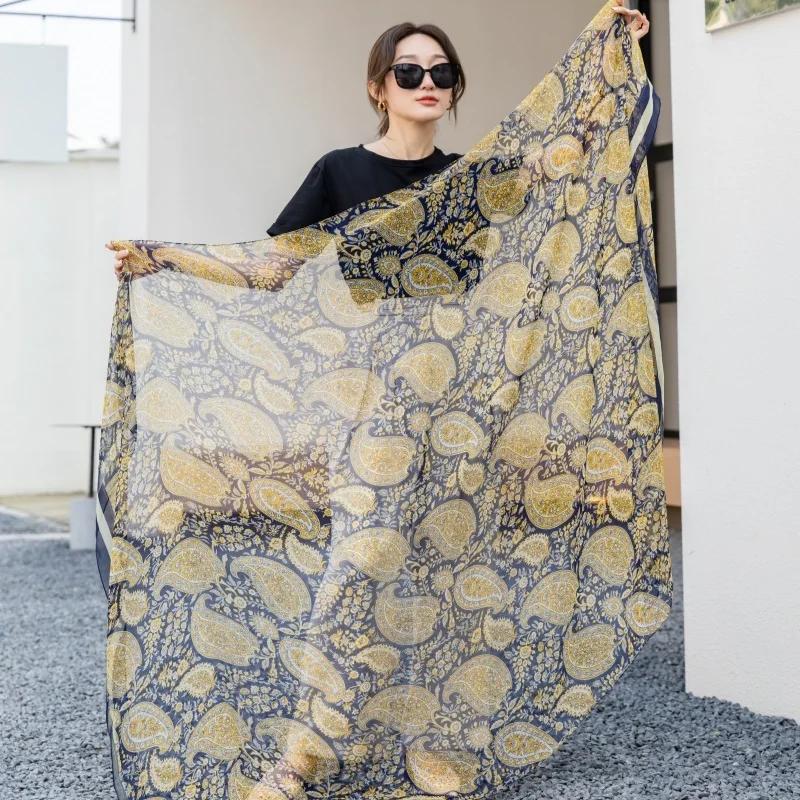 Thin Transparent Travel Beach Sunscreen Scarf for Women Bikini Large Shawl Sarong Wrap Brazilian Swimsuit Cover-ups 125x180cm