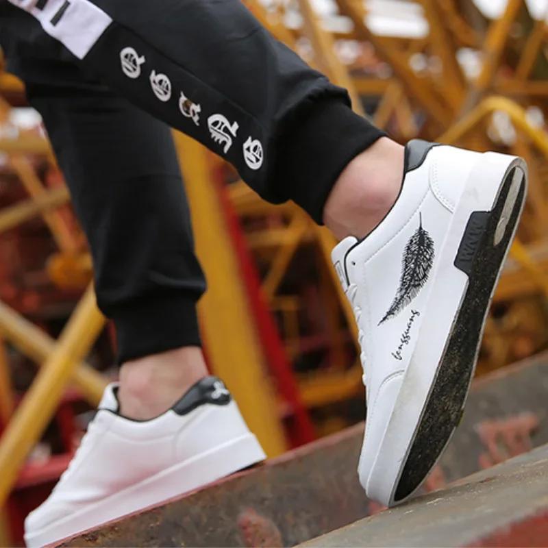 Mode Herren Tennisschuhe Herren Sneaker Bequeme Flats Frühling Sommer Weiß Lässig Leder Mode Herrenschuhe Laufschuhe Tênis zapatos