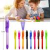 4-12pcs Invisible Ink Pen Spy Pen with UV Light Magic Marker for Secret Message Treasure Box Prizes Kids Party Favors Toys Gift