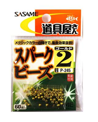 SASAME P-245 Douguya Spark Beads Gold 2mm