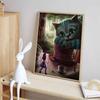 Disney Diamond Painting Cheshire Cat X Alice in Wonderland Dark Fairy Tale Artwork Diamond Mosaic Cross Stitch, Diamond Inlaid Room Decoration Gift