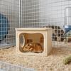 Climbing Structure Wooden Hamster House Detachable Stackable Hamster Villa Chew-Proof Hamster Hiding Corner Playing