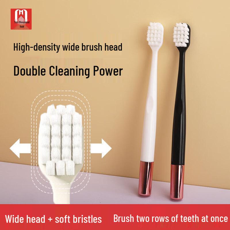 Adult Wide Head Soft Bristle Toothbrush