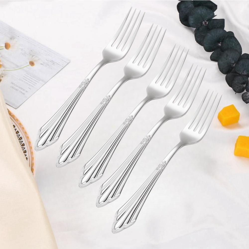 2/3/4/5/6 Pieces Luxury Gold Plated Stainless Steel 304 Dinner Fork Set Table Forks Mirror Polished Dishwasher Safe For Home