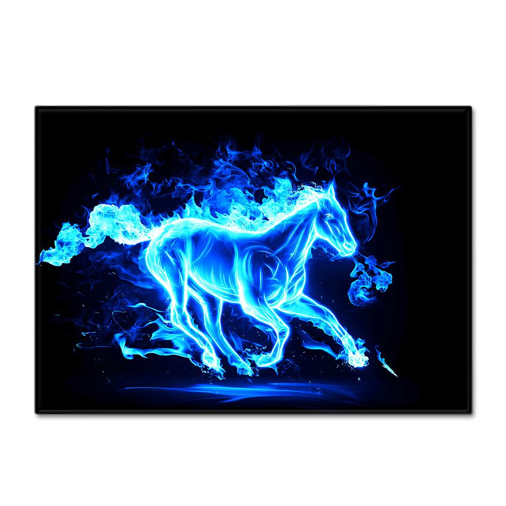 Modern Decor 3D Horses Pattern Carpet Sofa Area Rug Anti-slip Mats Bedside Kitchen Rugs Children Play Carpets for Living Room