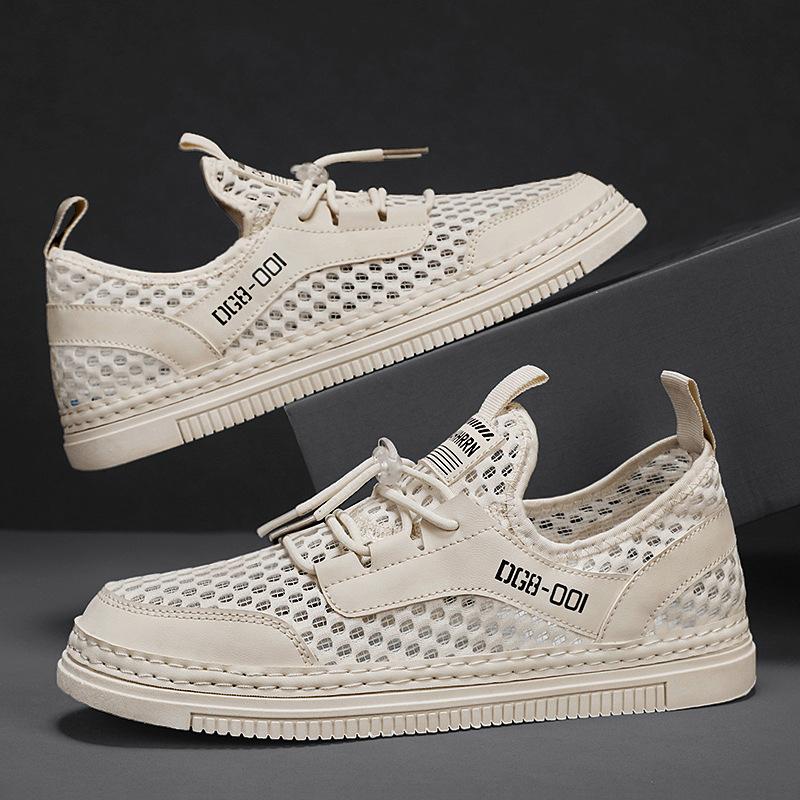 Mesh Large Mesh Breathable Comfortable Sports Low-top Men's Shoes Summer New Flat Daily Work Casual Board Shoes