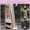 Cotton Linen Casual Long Dress With Round Neck And Short Sleeves For Summer Wear