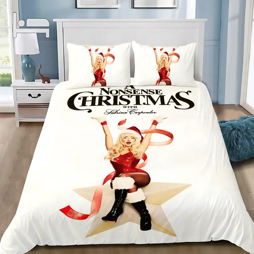 Sabrina CarpenterS Duvet Cover Pillowcase Bedding Set Adult Boy Girl Bedroom Decoration Children Gift Single Double Large Size