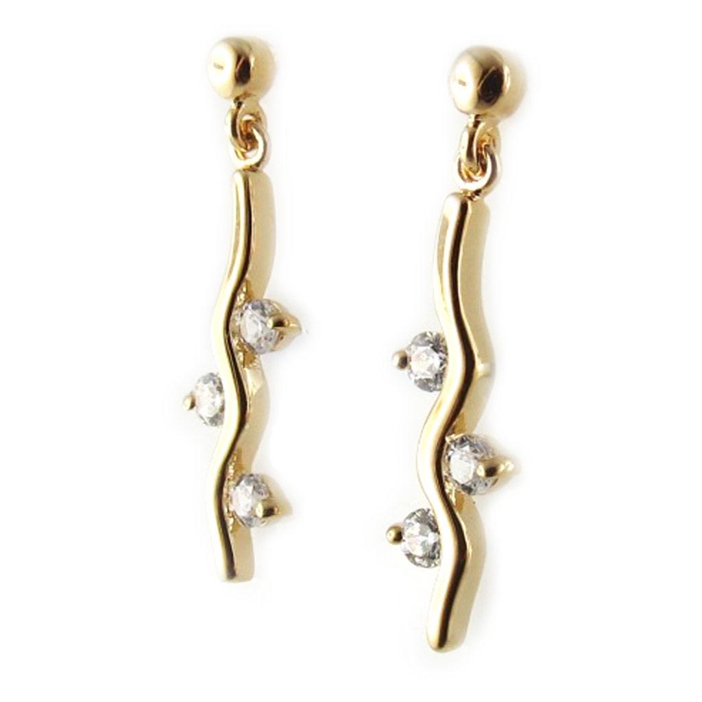 Altesse [L1766] - White Gold Plated 'Câlin' Earrings