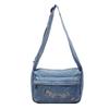Fall 2025 New Denim Handbag Embroidered Niche Design Fashionable Simple Commuter Crossbody Bag
