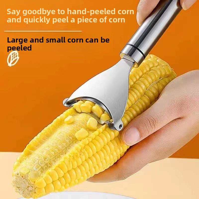 304 Stainless Steel Thresher Corn Slicer Peeler Kitchen Household Corn Cutter Fishing and Corn Peeling Practical Kitchen Tools
