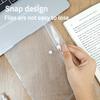 5/10pcs A5 Transparent File Folders - Snap Closure Waterproof Plastic Document Organizer for Home Office Travel,Paper Storage
