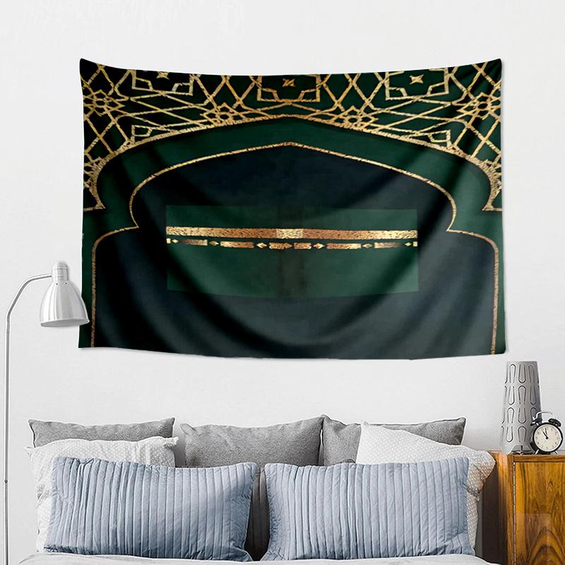Golden Mosque Silhouette Tapestry, Unique Design Tapestry, Wall Decor for Bedroom,Livingroom, Playroom,Heartwarming Fan Holiday Gifts