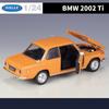 WELLY 1/24 BMW 2002 TI Alloy Miniature Car Model Diecast Metal Scale Model Car Diecast Metal Static Collection Children Toy Car
