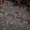 6pcs/2set Vintage Flower Sticker Decorative Botanical PET Stickers for Scrapbooking DIY Art Crafts Album Label