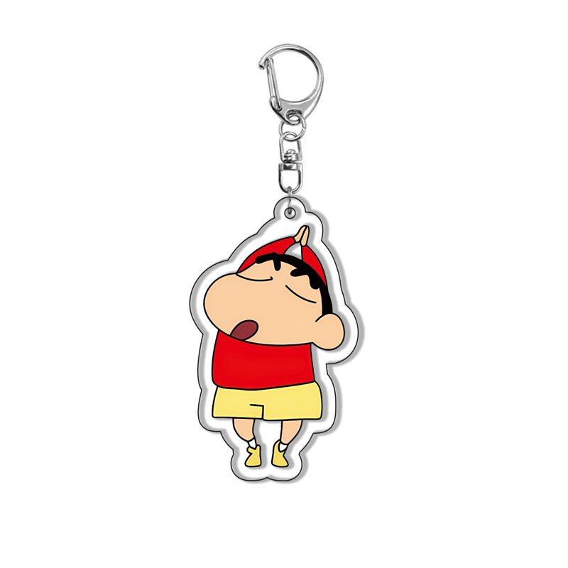 Crayon Shin-chan Acrylic Double Sided Keychain Shinnosuke Nohara Misae Nohara Cartoon Charm Anime Peripherals Cute Cartoon