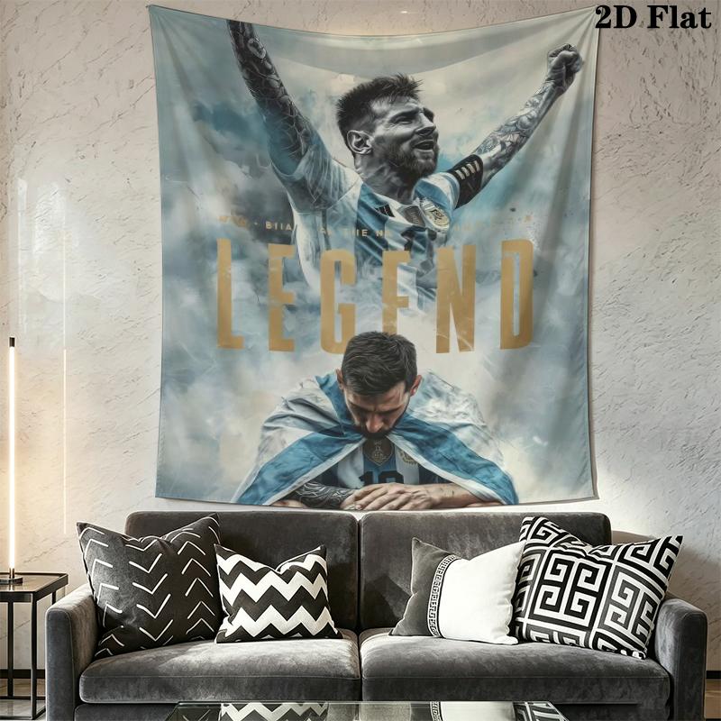Messi Wall Tapestry Aesthetic Wall Hanging Printed Fabric Blanket Decorative Tapestries for Bedroom Living Room Home Decor