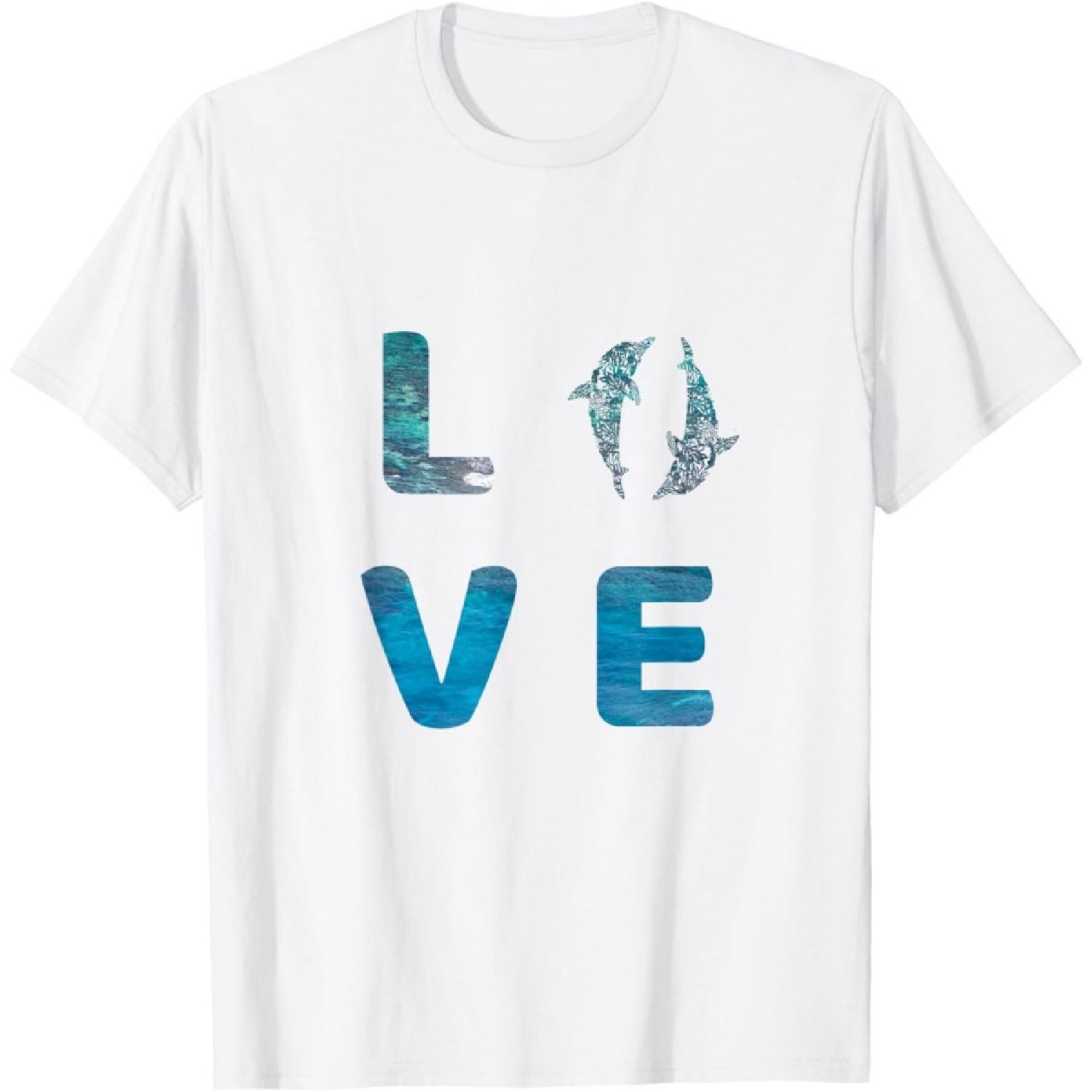 Love Dolphins Sea Save Ocean World Dolphin Lover Tee Shirt T-Shirt S
