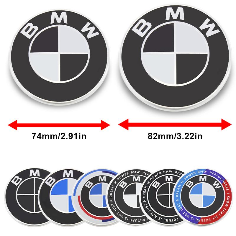 Drswk4 2Pc ABS 82mm 74mm Car Front Hood Emblem Rear Boot Trunk Logo For BMW M G20 G32 G11 X3 X5 X4 X6 X7 G30 G12 F40 F30 X1 Accessories