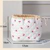 Korean Style Drawstring Cosmetic Bag High-end Travel Toiletry Bag Large Drawstring Bags Portable Makeup Pouch Travel Organizer