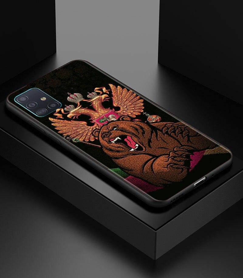 Albania Flag Bear Skeleton Phone Case for Samsung Galaxy A51 A71 A21S A12 A11 A31 A52 A41 A32 5G A72 A02S Silicon Back Cover