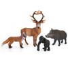 Wild Animal Pvc Figurine Black Chimpanzee Fox Deer Gift For Kids And Collectors
