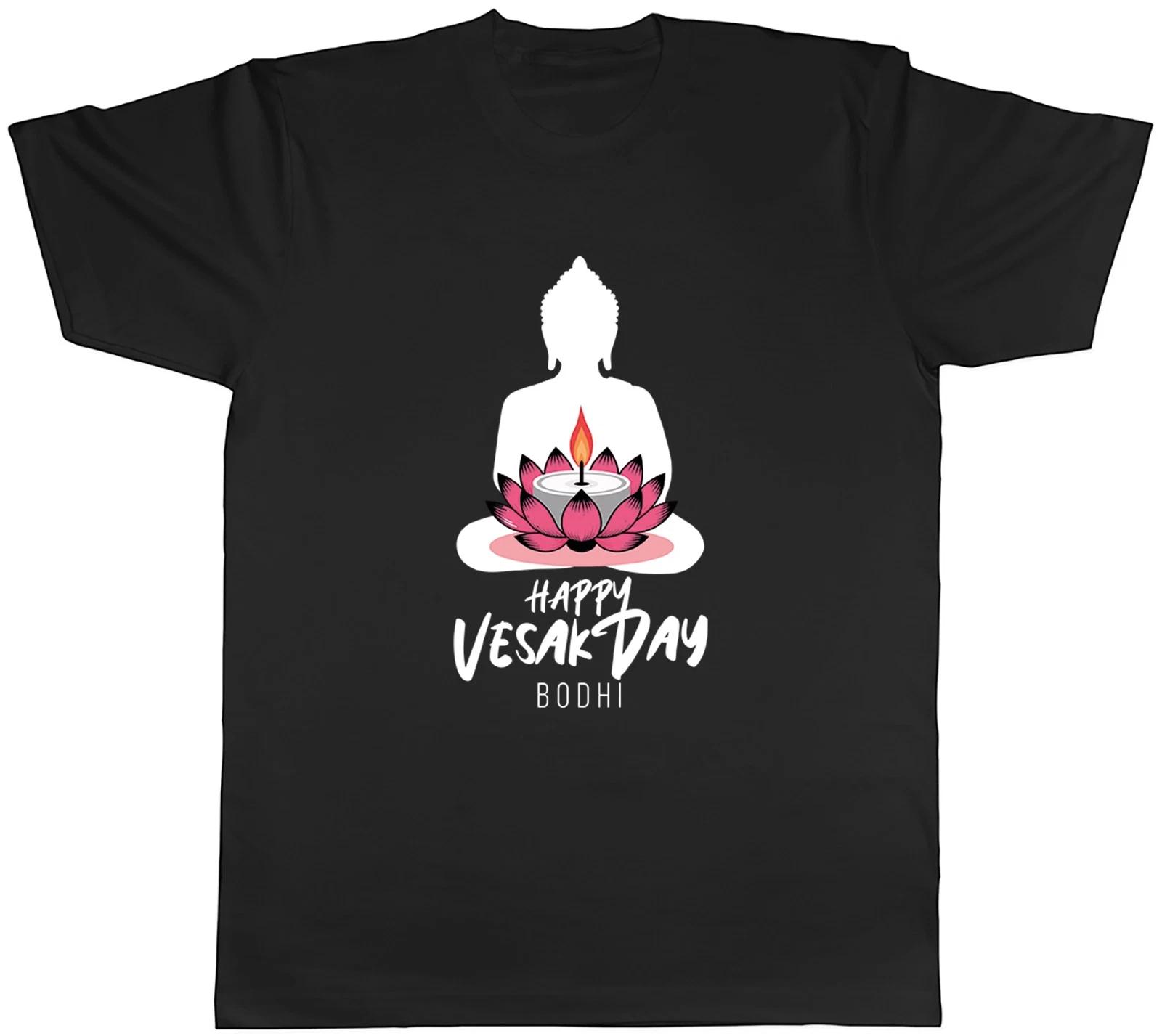 Personalised Happy Vesak Day Buddhism Lotus Mens T-Shirt Tee Gift Top L