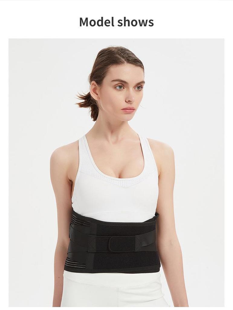 Sommer Lendenstützgürtel: Atmungsaktive Taillendekompression, Stahlplattenstütze, Bauchformung für Männer und Frauen.