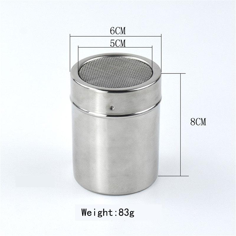 Powder Sugar Shaker with Lid 304 Stainless Steel Powder Shaker Sprinkler for Icing Sugar Cocoa Cinnamon Chocolate Flour