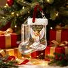 Decorative Money Hanging Tag Christmas Stocking Holder, Clear Cash Gift Clip Ornament for Tree Novelty Decor, Transparent Bill Display Pendant Giving