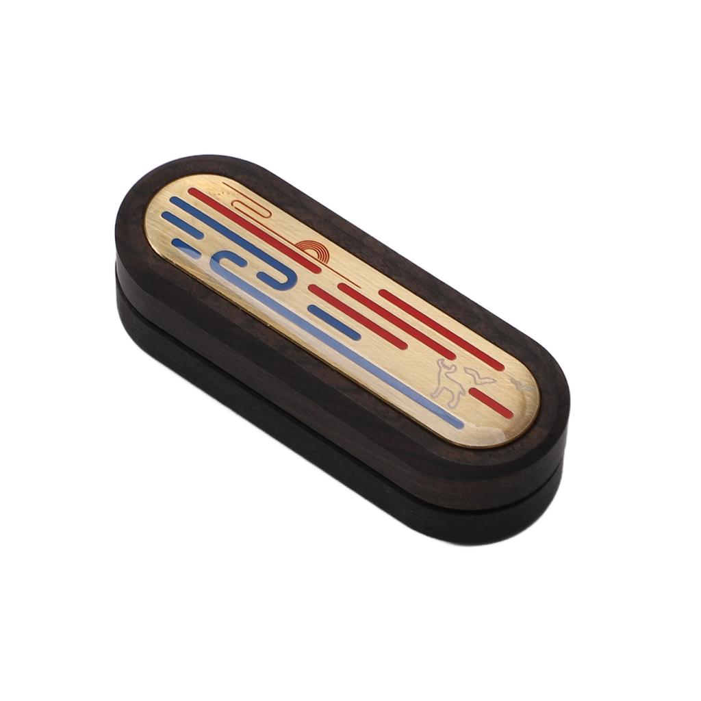 Push Card Slider Stressabbau Dekompressionsspielzeug Taschenformat Holz Metall Fingerspitzen-Slider-Spielzeug für