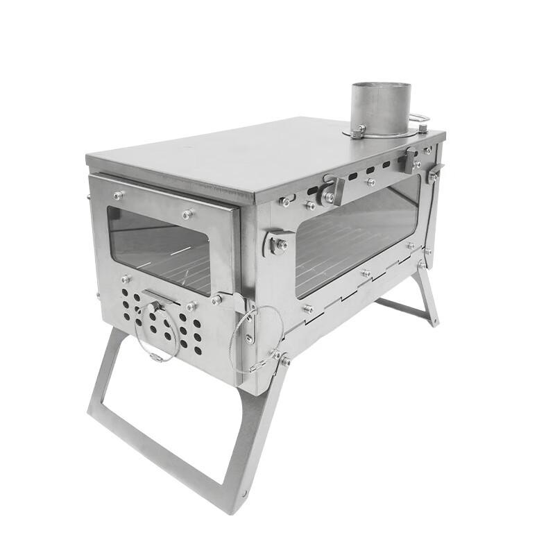 UOSU Portable Multifunctional Wood Stove with Double-Sided Glass