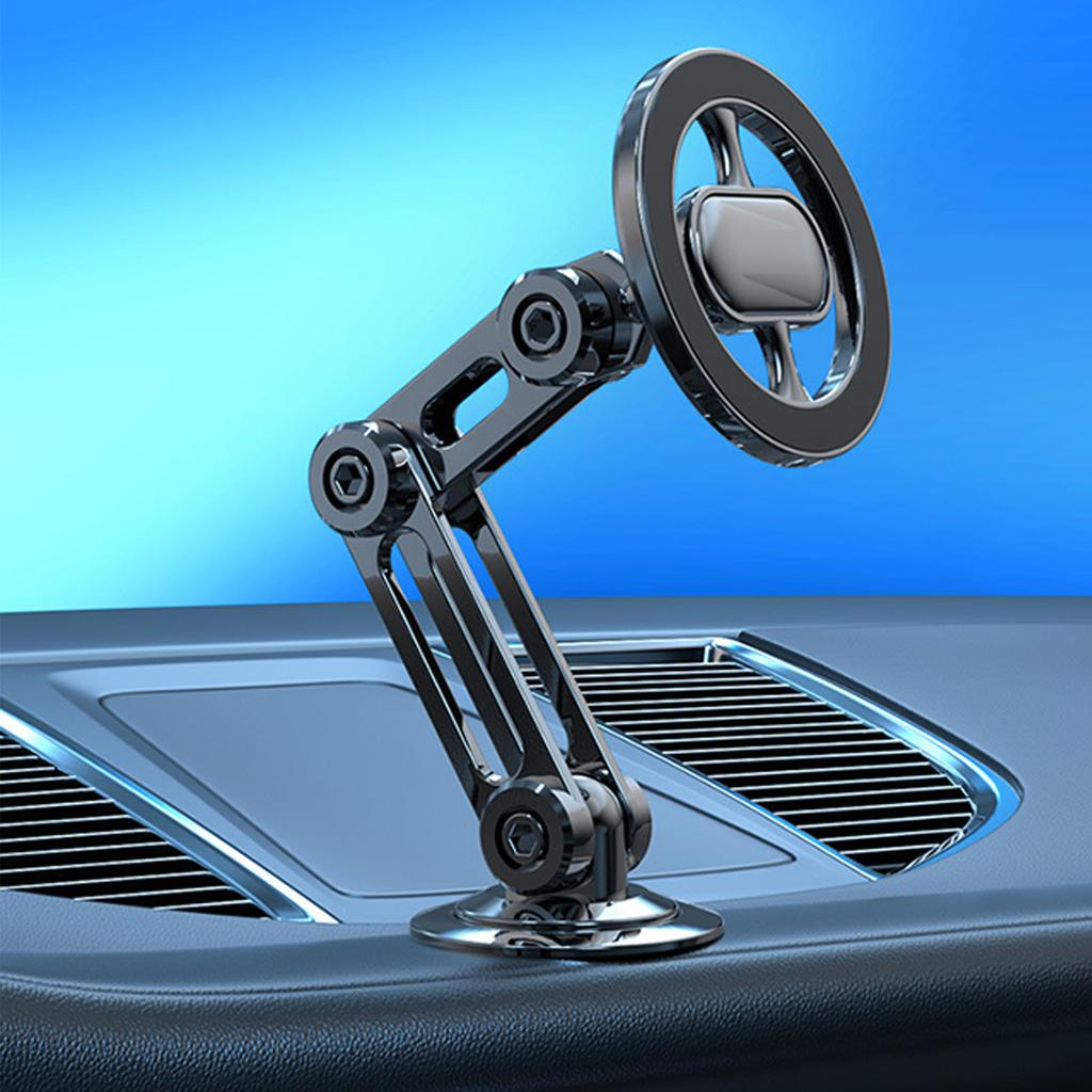 Sammenleggbar Magnetisk Biltelefonholder Fleksibel Vinkeljustering Dashbord Mobiltelefonfeste For Magsafe