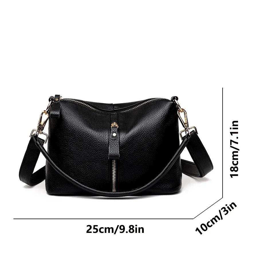 Borsa a Tote da Donna in Vera Pelle di Alta Qualità Lusso Morbida Pelle di Mucca Borse a Spalla Crossbody da Donna 2026 Fashi Borsa Messenger da Donna