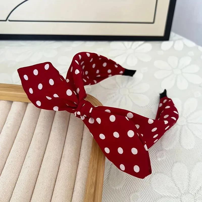 Rabbit Ear Polka Dot Headband Wide Brim Cute Hair Accessory Girls Women Fashion Hairband Hair Hoop Parties Festivals Daily Wear