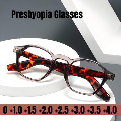 Anti Blue Light Square Small Frame HD Reading Glasses Fashionable Presbyopia Glasses for Men Women